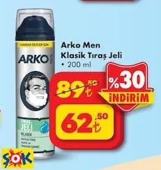 ARKO MEN KLASİK TIRAŞ JELİ 200 ML